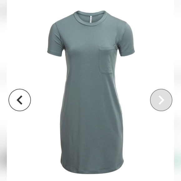 Backcountry Sky Blue Jersey Knit T-shirt Dress with Pockets Medium - Picture 2 of 11